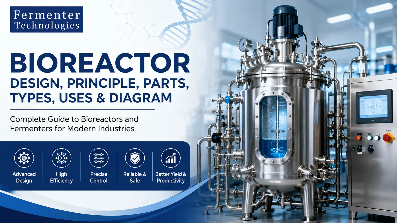 Read more about the article Bioreactor: Design, Principle, Parts, Types, Uses, Diagram